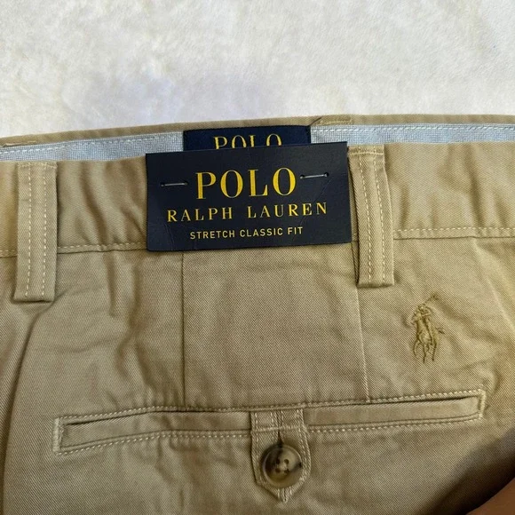Polo Ralph Lauren Mens Stretch Classic Fit Chino Pants Tan 58x32 NWT - Picture 2 of 12